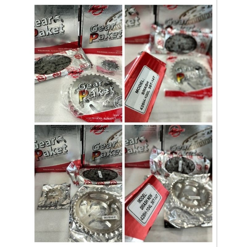 Gear Set Wilwood Suzuki Smash Old,Smash New/Gear Set Murah Wilwood/Paket Gear Suzuki Smash Old,Smash