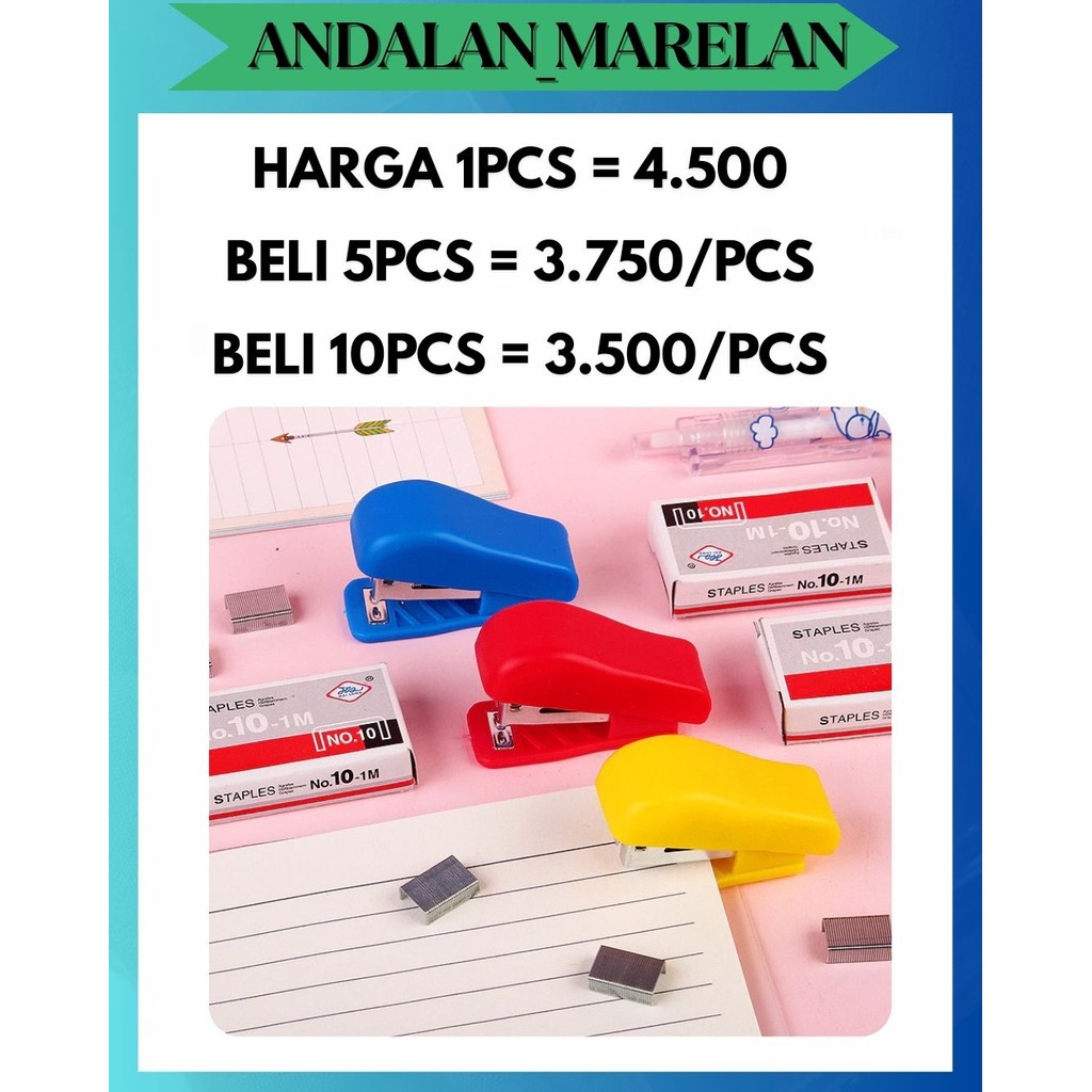 

AM STAPLER MINI FREE REFILL - STAPLES STEPLES CEKREKAN HEKTER KECIL