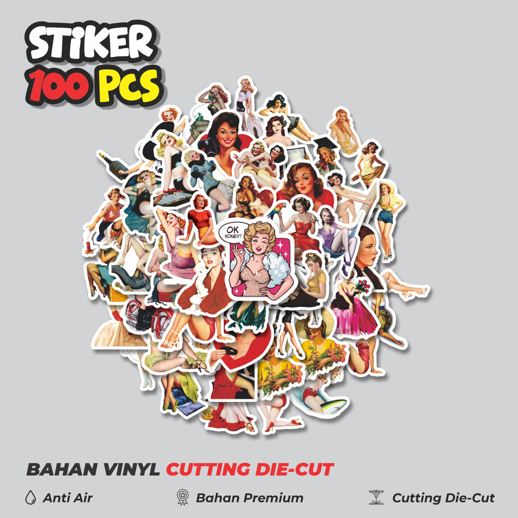 

Terbaru! 50 pcs Stiker Fashion Series Classic Vintage Girls V1 [Seri Mode Klasik Vintage Gadis] Dekorasi Lucu Kreatif untuk Notebook, Skateboard, HP