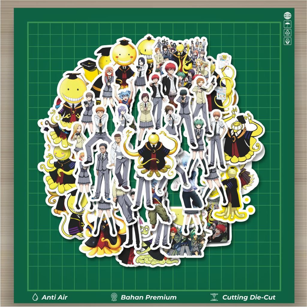 

HOT 50 PCS STIKER Anime Series Assasination Classroom Character Mix 1 Fashion Cars Decal Dingin Kartu Album Custom Vinyl Anti Air- Sticker Aesthetic Buku Journal Koper Casing HP Tablet Laptop Helm Motor Botol Minum