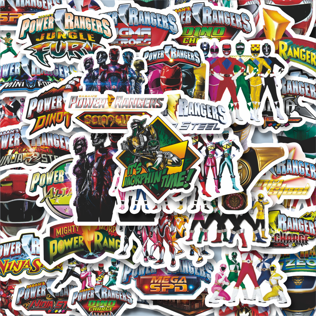 

100PCS Lucu Stiker Film Series Power Ranger Mix 1 Stiker Aesthetic Stiker Anti Air Stikers Berperekat Waterproof sticker decal buat Motor Helm Buku Journal Koper Casing HP Laptop Botol Minum Hadiah anak