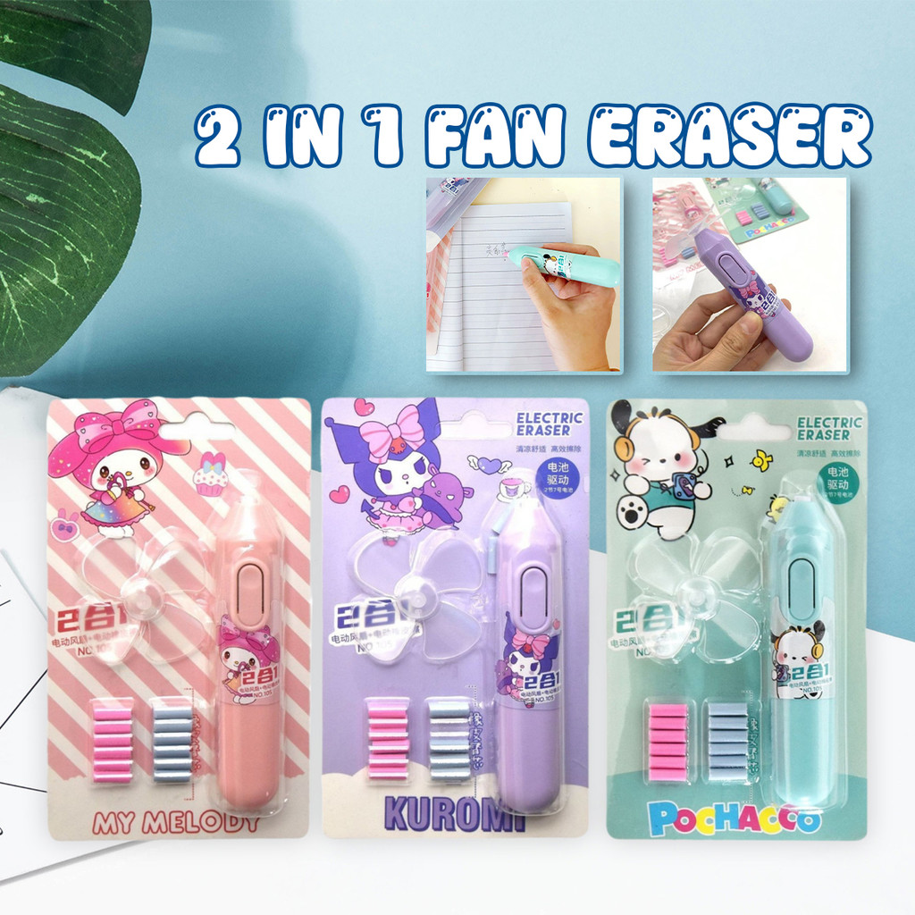 

penghapus elektrik murah Bahan baru yang sehat, aman digunakan Penghapus Mekanik Mini Fan Batery Motif