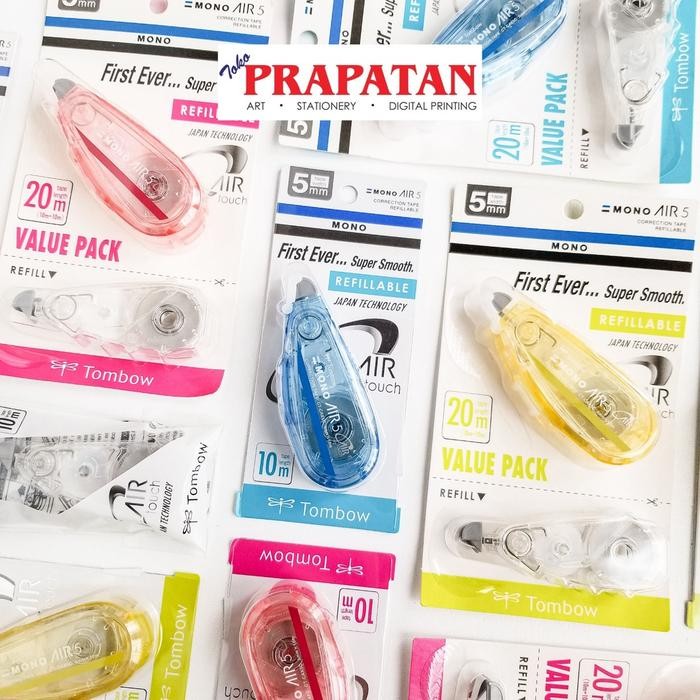 

Tombow Mono Air Refillable Correction Tape CT-CAX + Refill Pack - Blue 41CAR + Refill