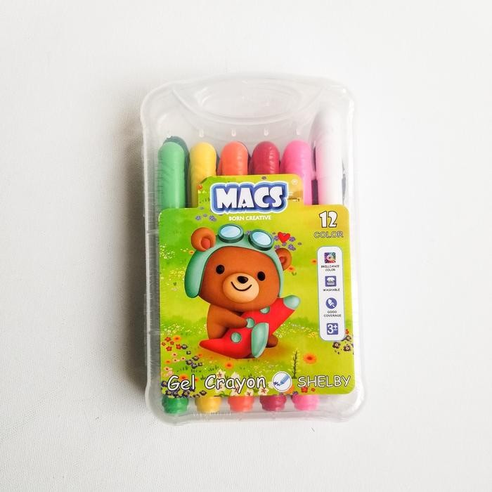

Macs Gel Crayon 6/12/24/36/48 Warna | Krayon Gel - 6 Warna