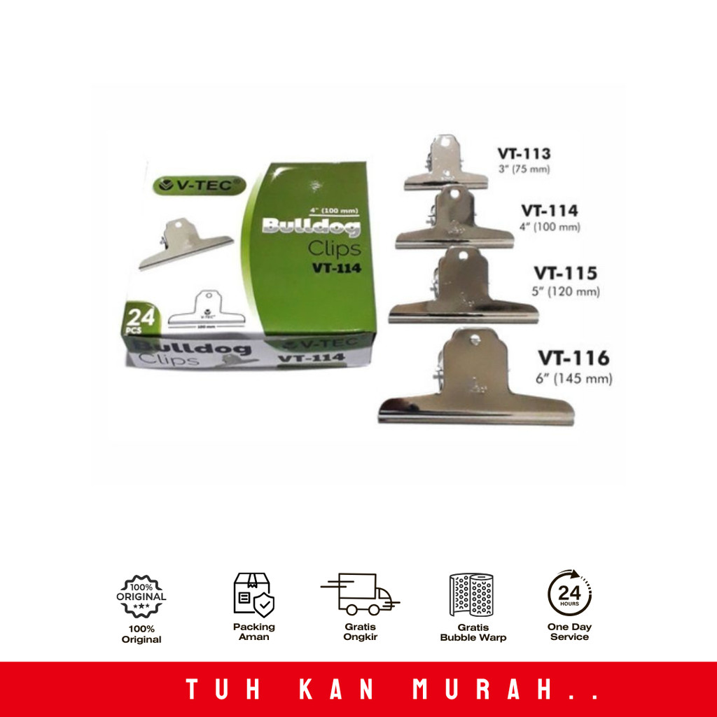 

V-TEC BULLDOG CLIP VT-114 100MM PER PAK