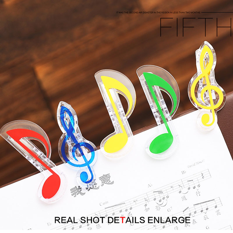 

Creative Musical Note Clips Book Page Clip Kawaii Stationery Folder Clip Photos Tickets Notes Letter Paper Music Score Clips