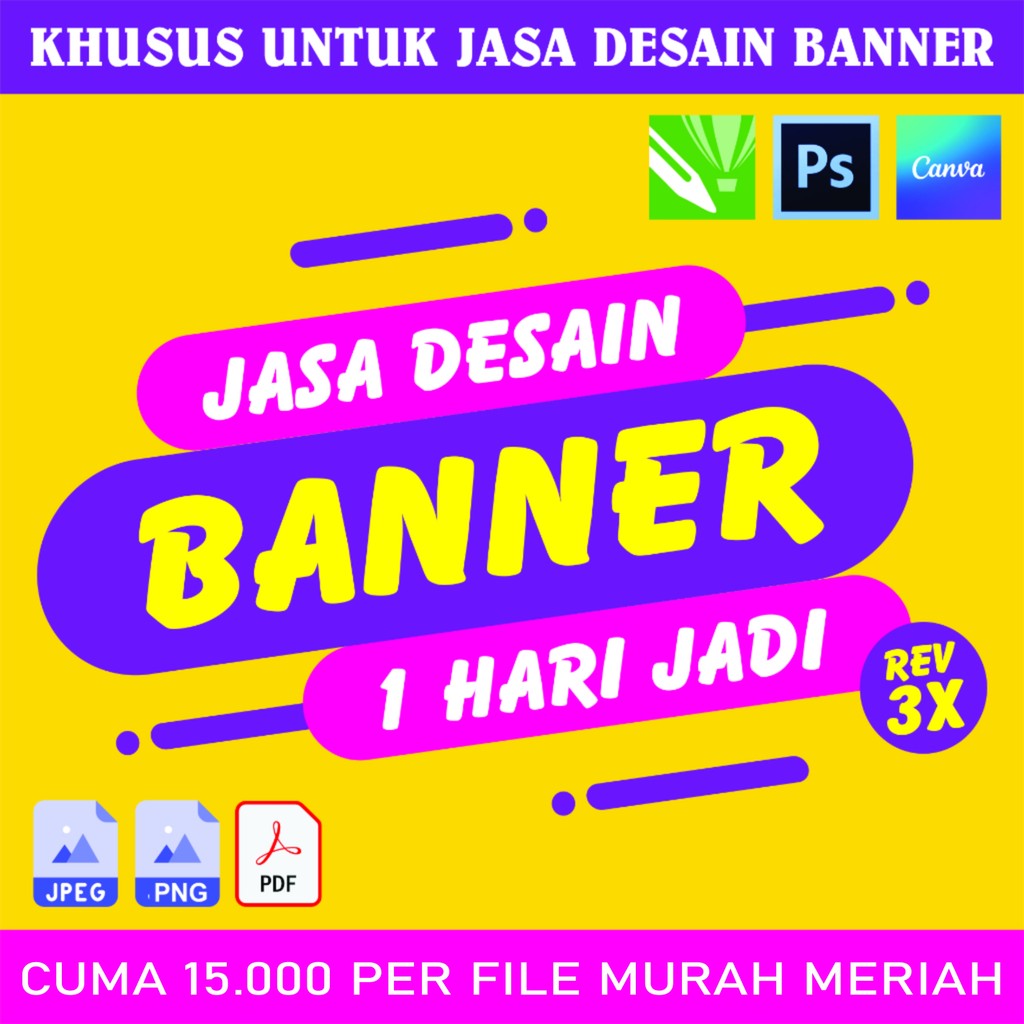 Jasa Desain Banner / Desain Grafis Khusus Banner / Spanduk / X Banner / Roll Banner