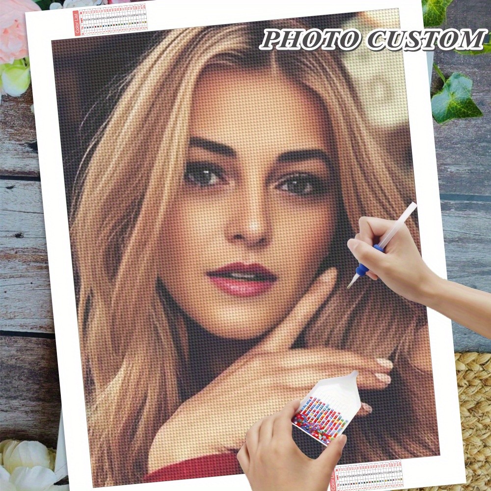 

Huacan Custom Photo 5D DIY Diamond Painting Handmade Multiple Sizes Diamond Mosaic Kit Personalize With Your Photo Unique Gifts