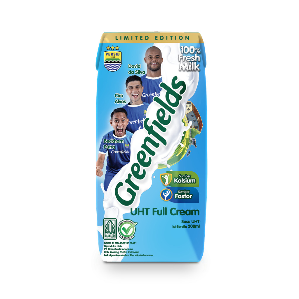 

[Special Price] Greenfields UHT Full Cream 200 mL Persib - Susu UHT Small Pack Plain