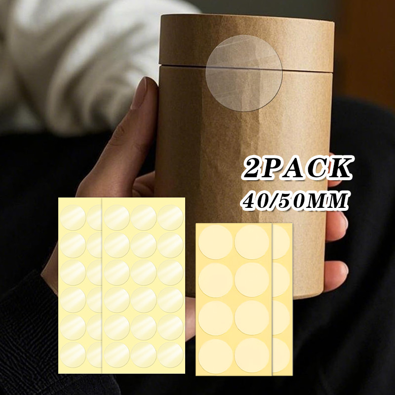 

2Pack Stiker Bening Bulat / Stiker Segel PVC / Transparent Circle PVC Sealing Stickers