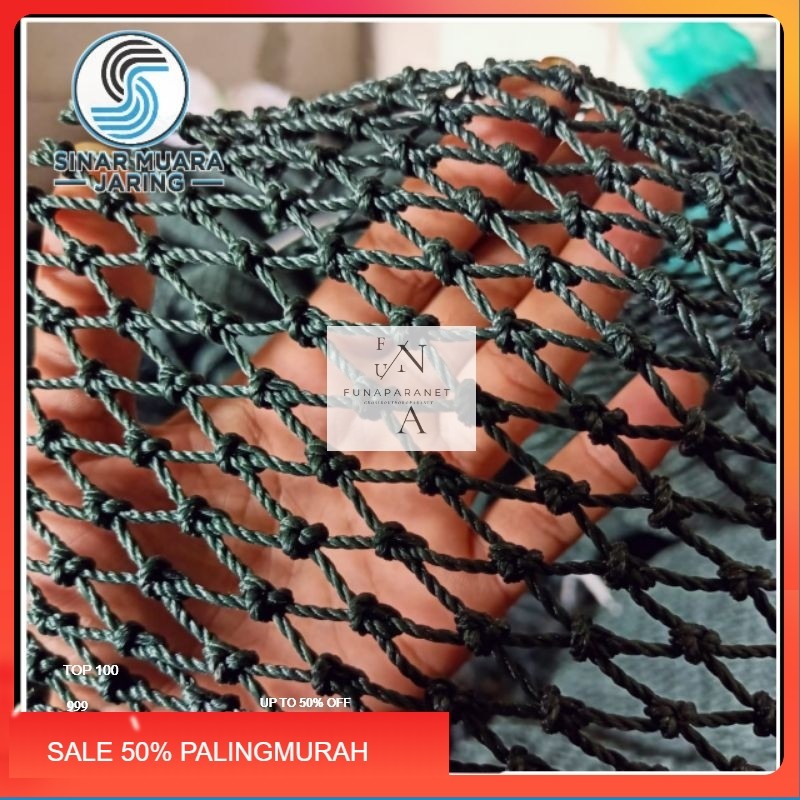 Jaring PE Tebal Lubang 1cm D36/Jaring Keramba/Jaring Tebal/Jaring Ayam Tebal/Jaring 1 Inch
