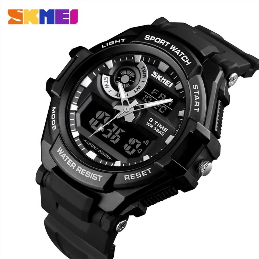 Jam Tangan Pria / SKMEI Analog DIgital 1357 / Jam Tangan Sport Analog Digital Original / SKMEI