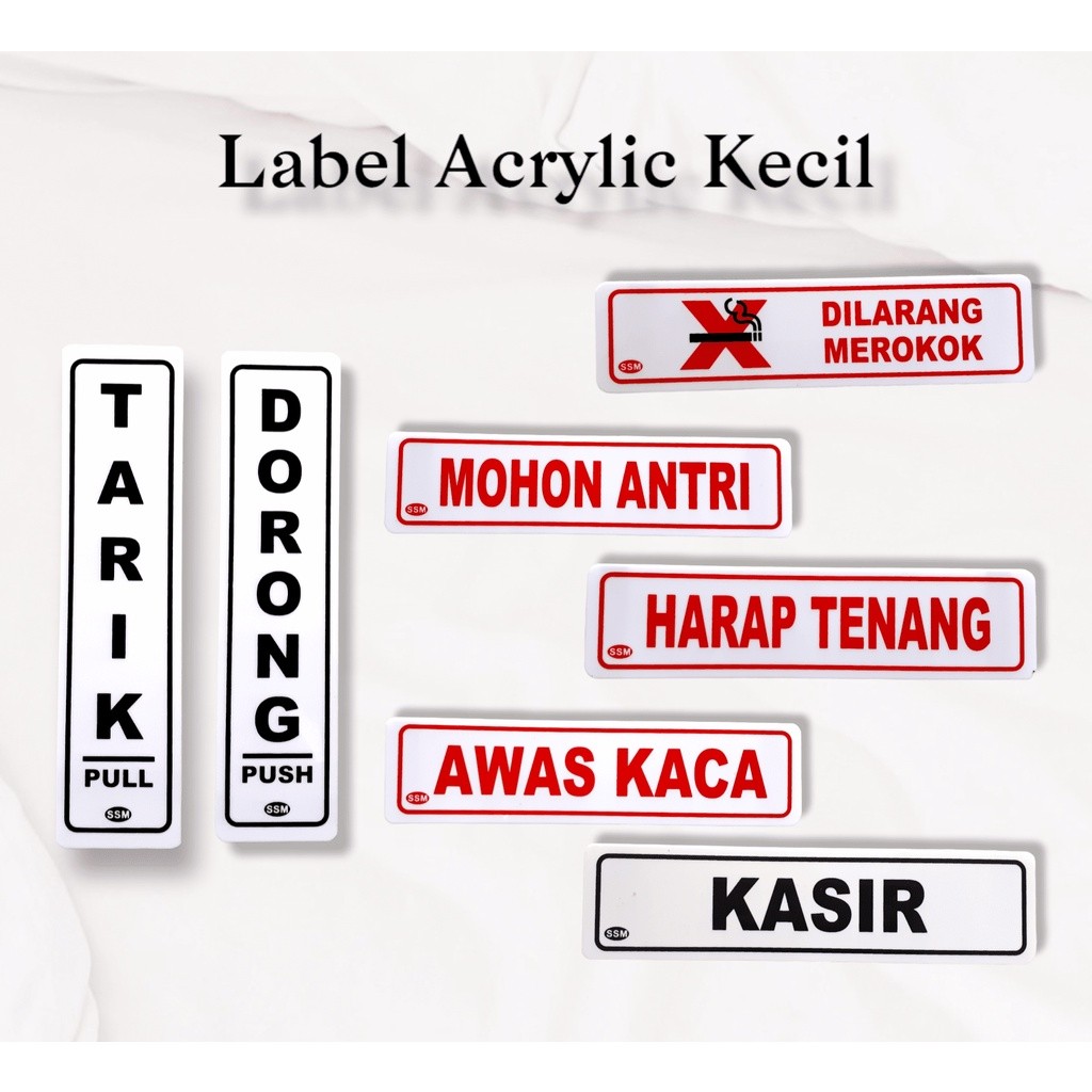 

[SDW] pekanbaru/Label Acrylic/Papan Nama kecil