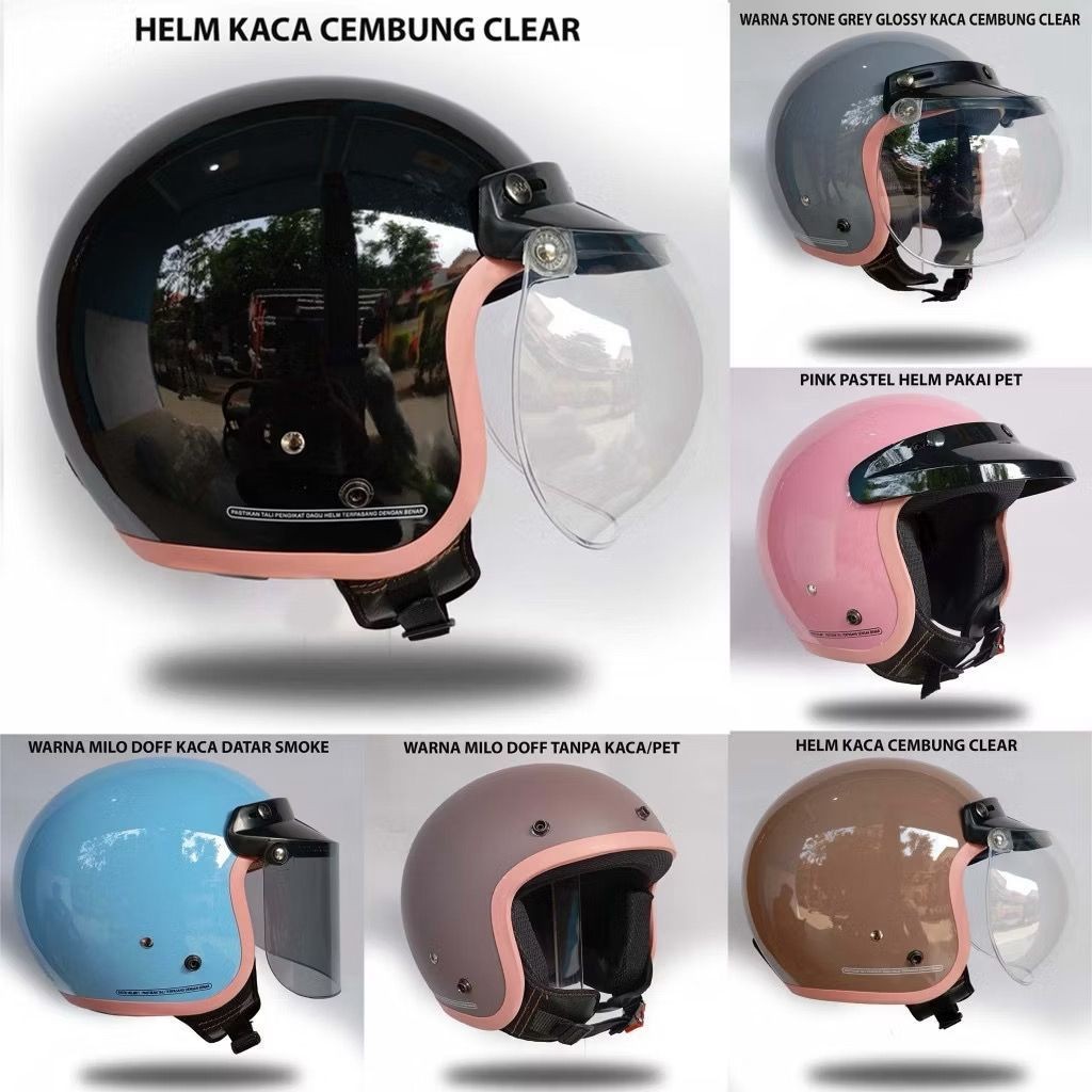 Helm Bogo Dewasa Retro Hijab Wanita