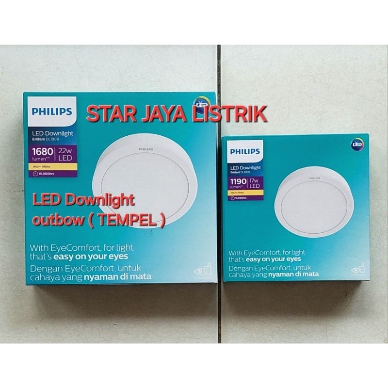 LED Downlight PHILIPS Eridani outbow/tempel. 22watt dan 17watt