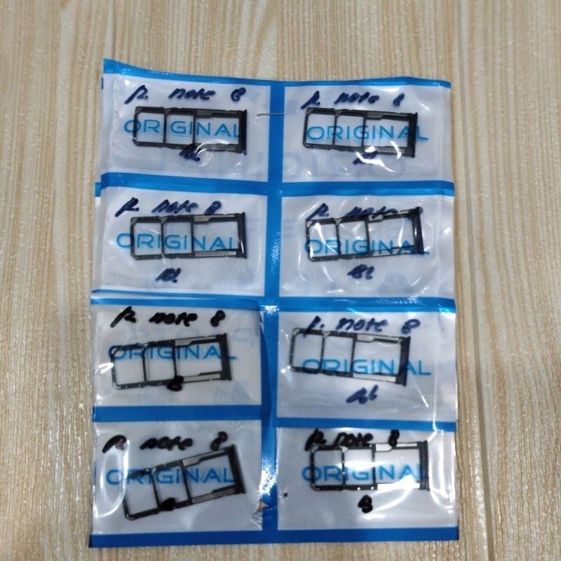 Simtray Slot Sim Redmi Note 8 Warna Black/Blue/White