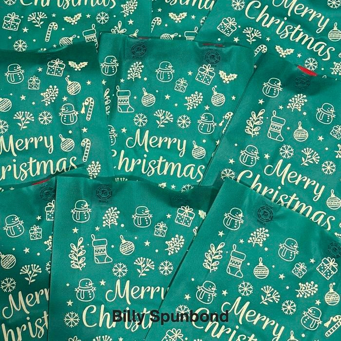 

TERBARU!! Tas Spunbond Natal 25x35, Goodie Bag Natal, Tas Christmas Goodie Bag - NATAL HIJAU TUA