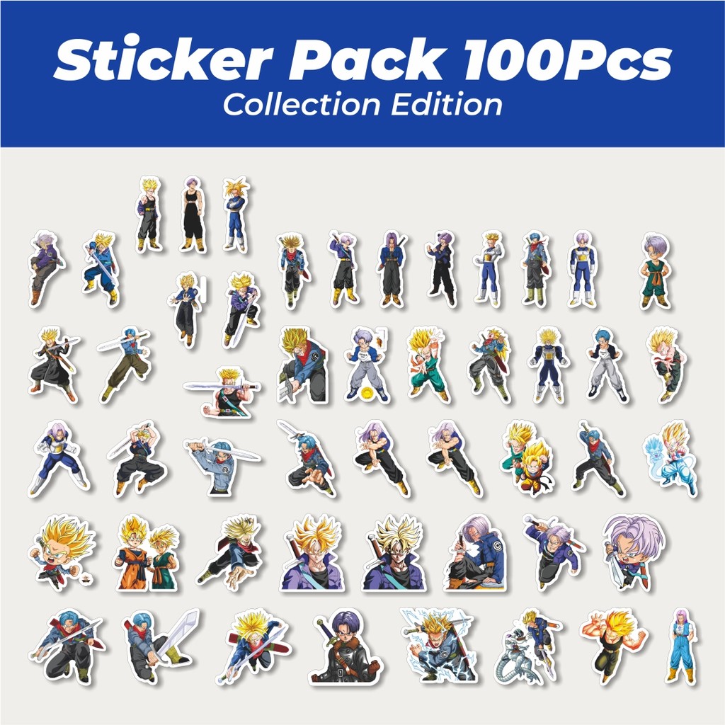 

Hot Stiker Anime Series Dragon Ball Character TRUNKSLucu Anti Air Stikers Berperekat Waterproof Sticker Decal Buat Motor Helm Buku Journal Koper Casing HP Laptop Botol Minum