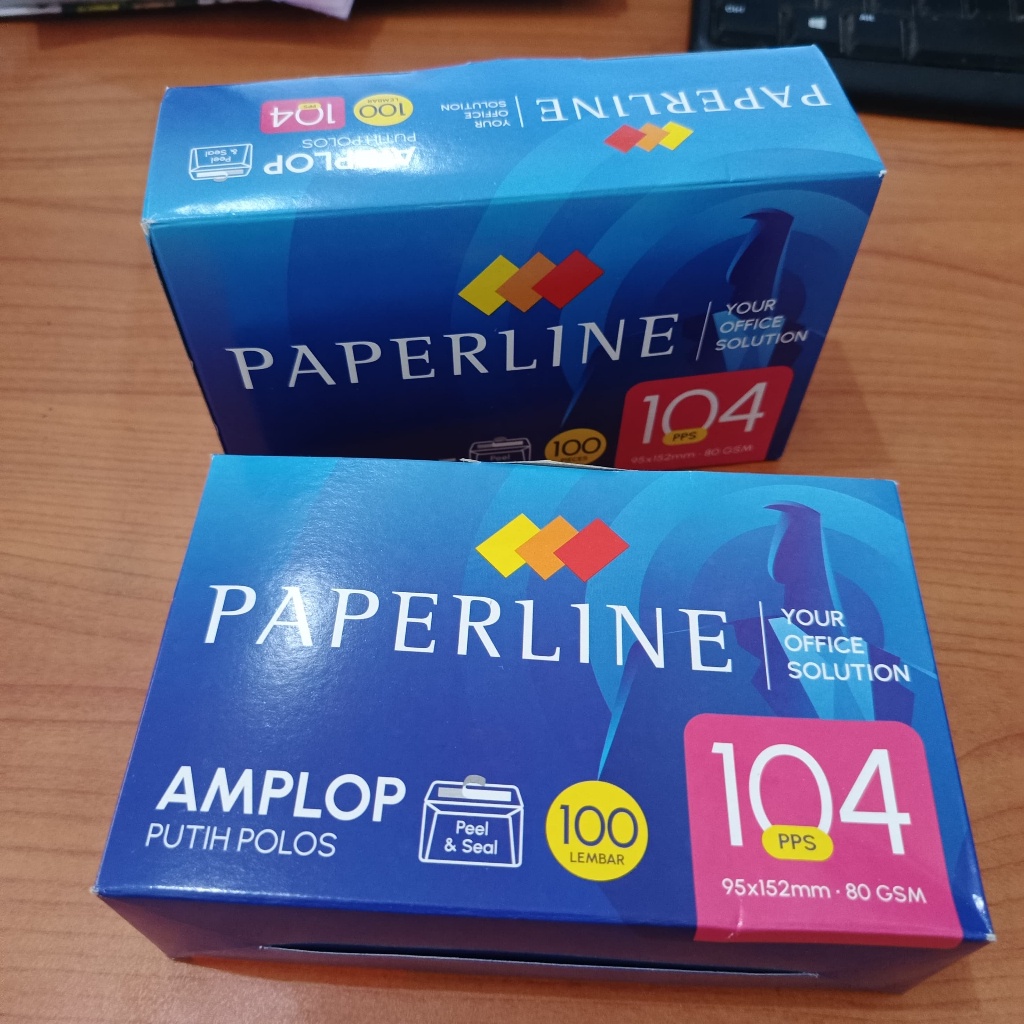 

(1PACK) Amplop Polos Sedang plus Perekat 104 PAPERLINE