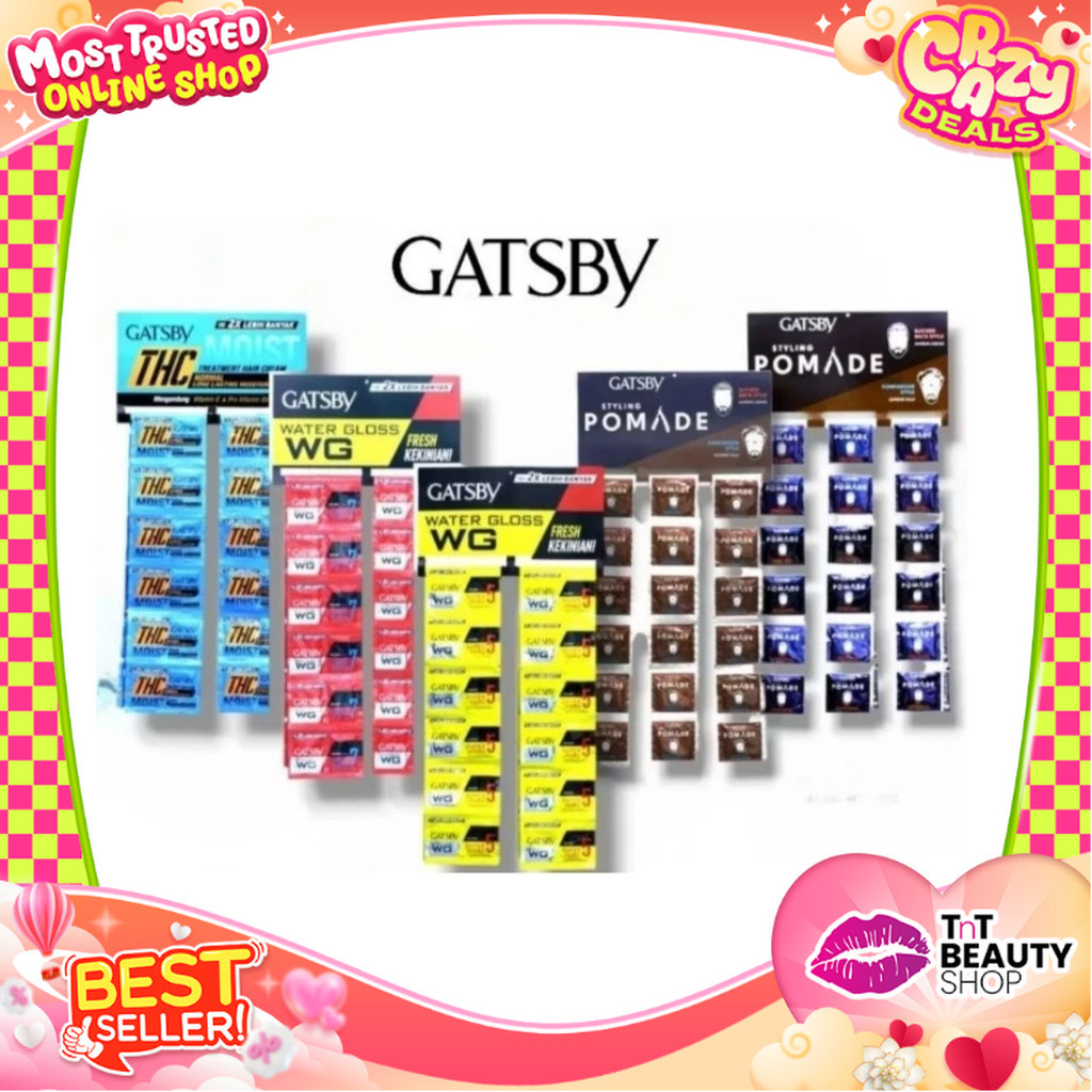 Gatsby Sachet Series Styling Pomade Gatsby Treatment Hair Cream Renceng isi 12Sachet TnT Beauty