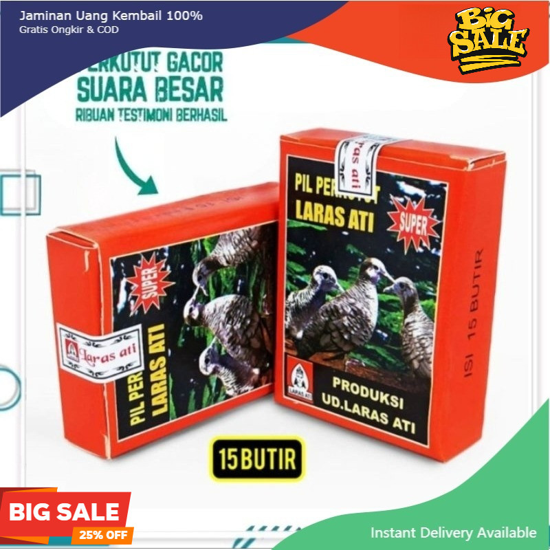 Pil Perkutut Larasati Laras Ati Super Isi 15 butir Bikin Perkutut Gacor