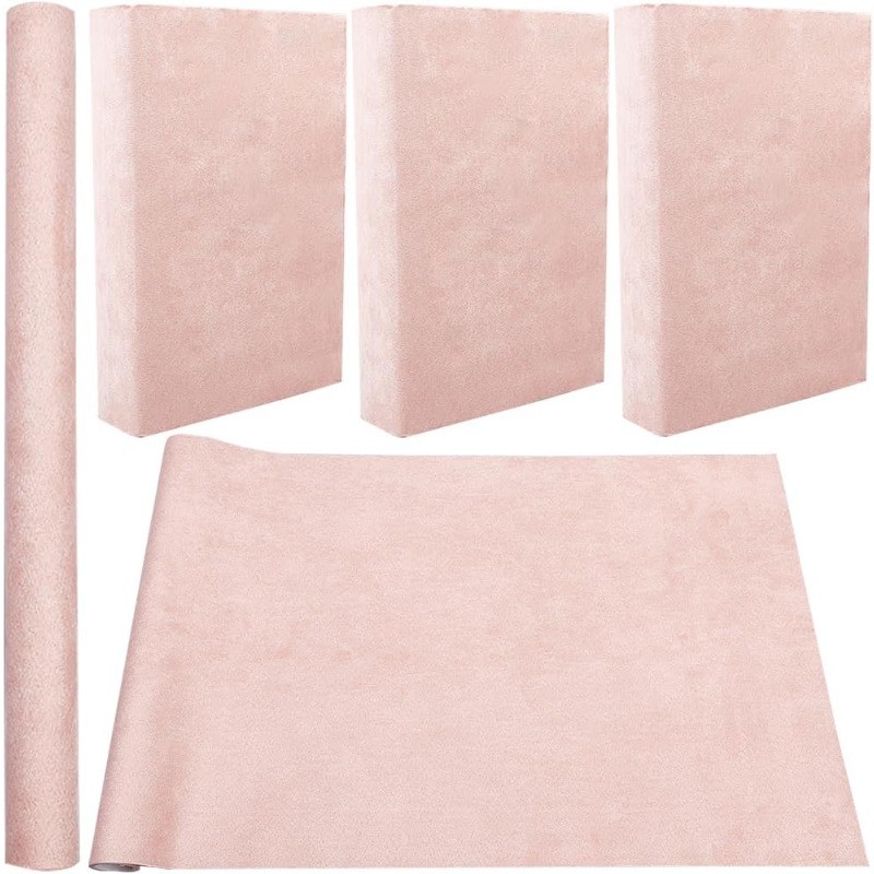 

1pc Book Cloth for Book Binding 59 x 16.9in Pink Suede Fabric Surface Paper Backed A3-A8 Bookcover Books Album Scrapbooking