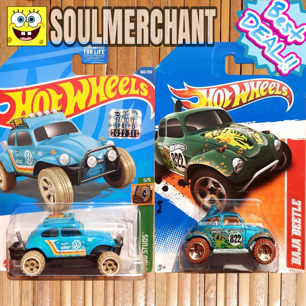 Hot Wheels Volkswagen Baja Bug Beetle Hijau Treasure Hunt Diecast Mobil VW