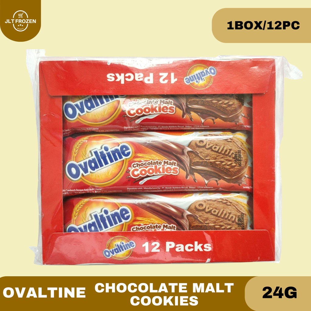 

Ovaltine Chocolate Malt Cookies 24g - 1BOX/12PC / Cookies Chocomalt / Cookies Chocolate