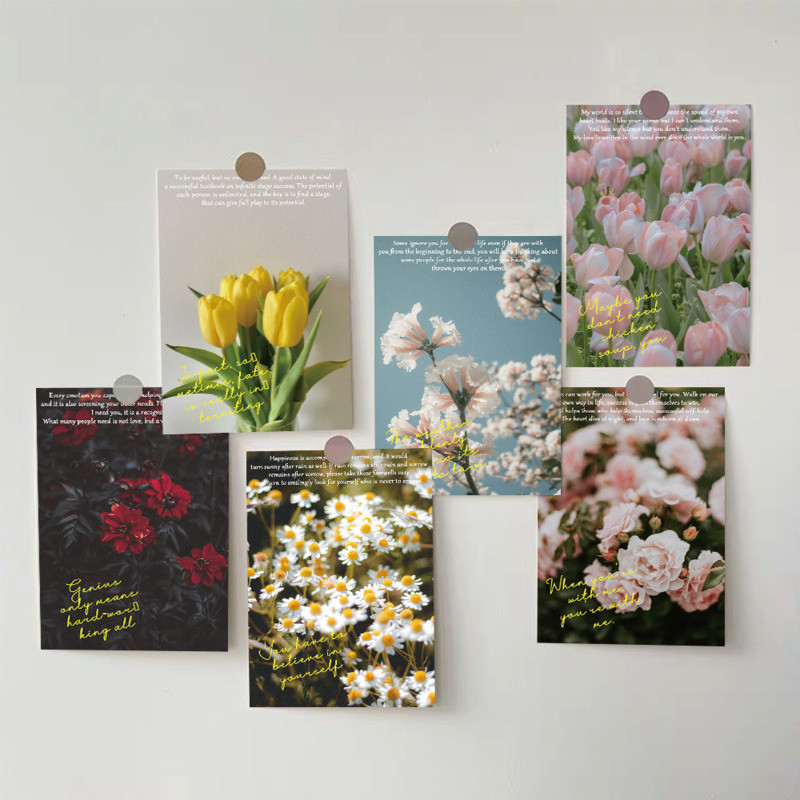 

Ins Beautiful Flowering Period Postcard Flower Scenery Photo Props Home Decor Aesthetic Decorative Card Greeting Cards 10 Sheets