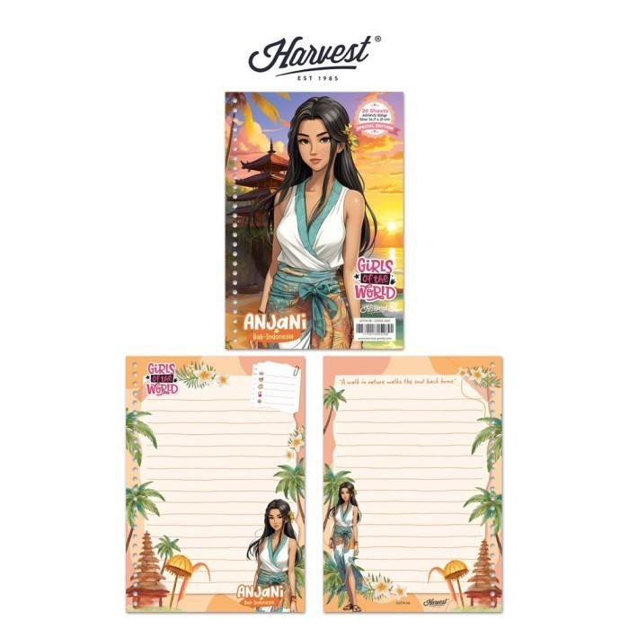 

COD Loose Leaf / Kertas Binder Harvest A5 Girls of The World #2 - Bali