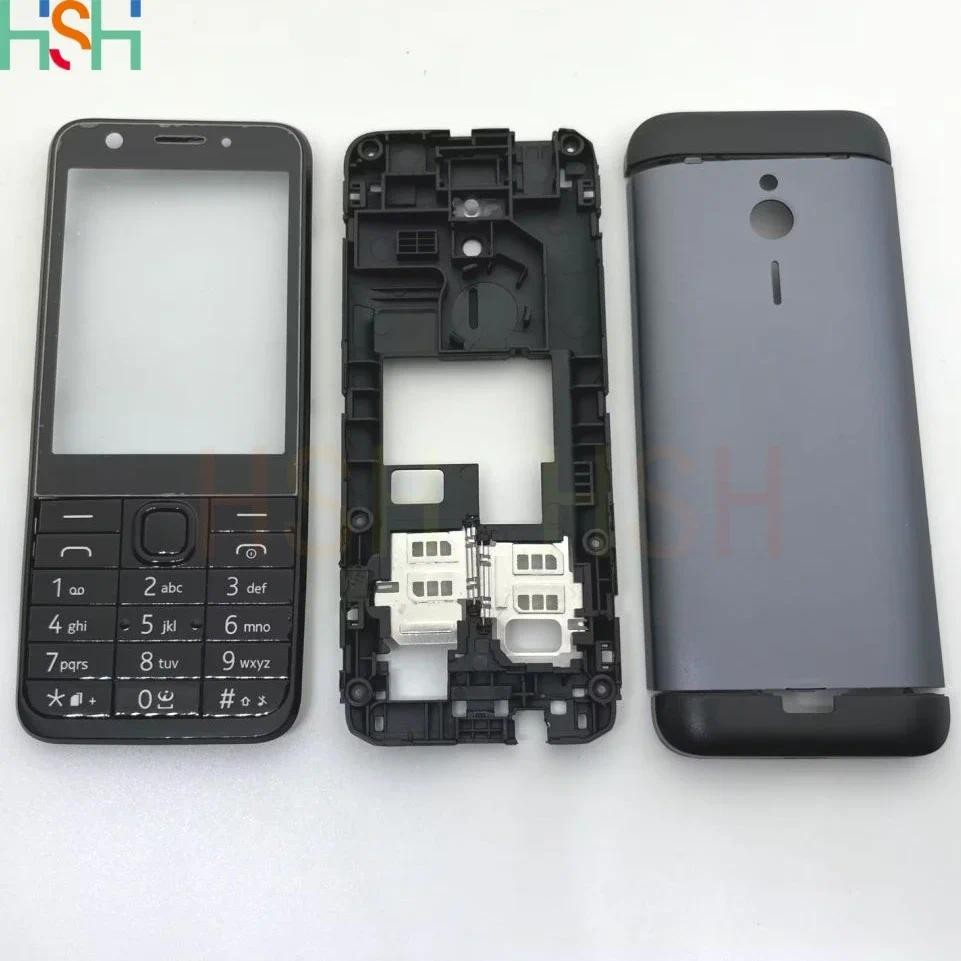 Full Housing Battery Cover Rear Case for Nokia 230 230ds RM-1172 RM-1126 Housing Middle Frame Englis