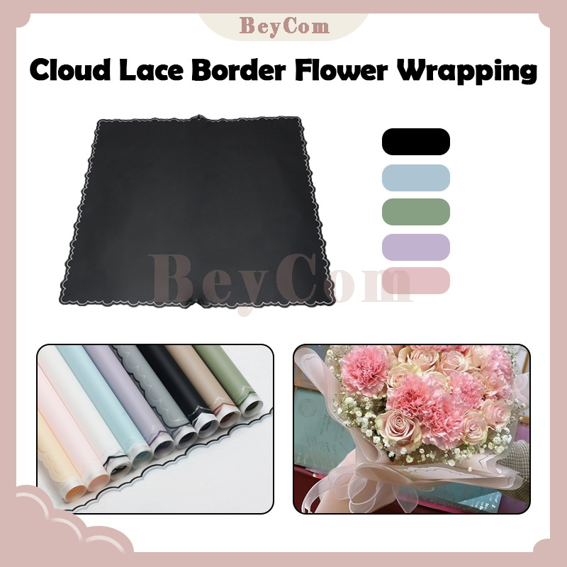 

20 Lembar Flower Wrapping Paper /Cloud Lace Border Flower Wrapping