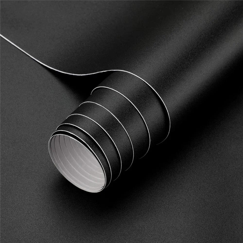 

Matte Black Vinyl Self Adhesive Contact Paper Drawer Peel Stick Removable Contact Paper Decoration Modern Wallpaper Papel Pared