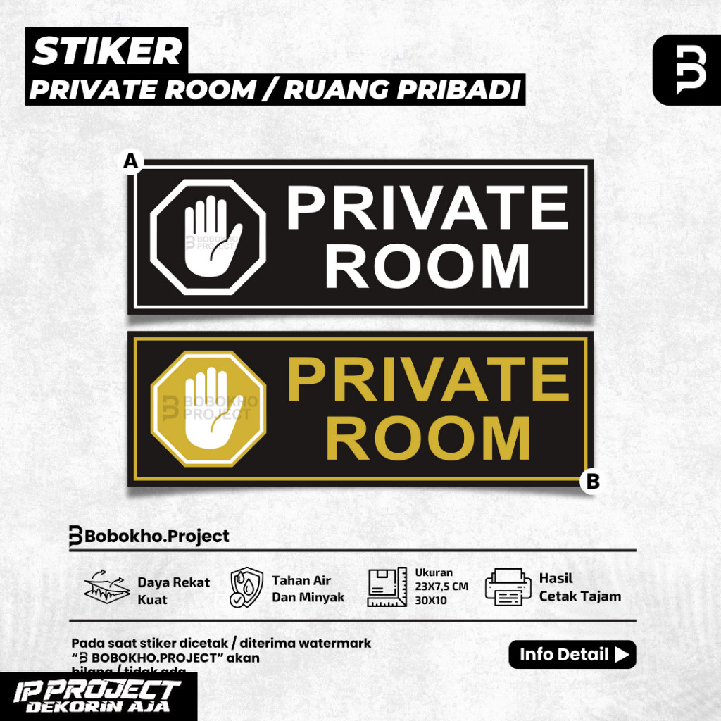 

Stiker Private Room / Sticker Ruang Privasi / Sticker Ruang Pribadi