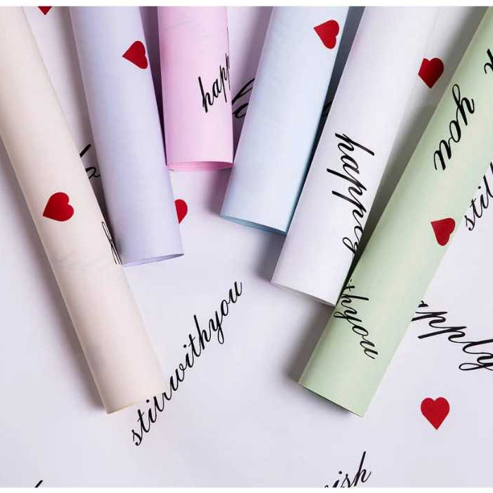 

Ivypaper - Flower Wrapping Love Red Cellophane Kertas Buket Bouquet Bunga Dekorasi Pesta/ Kertas Kado KB6166