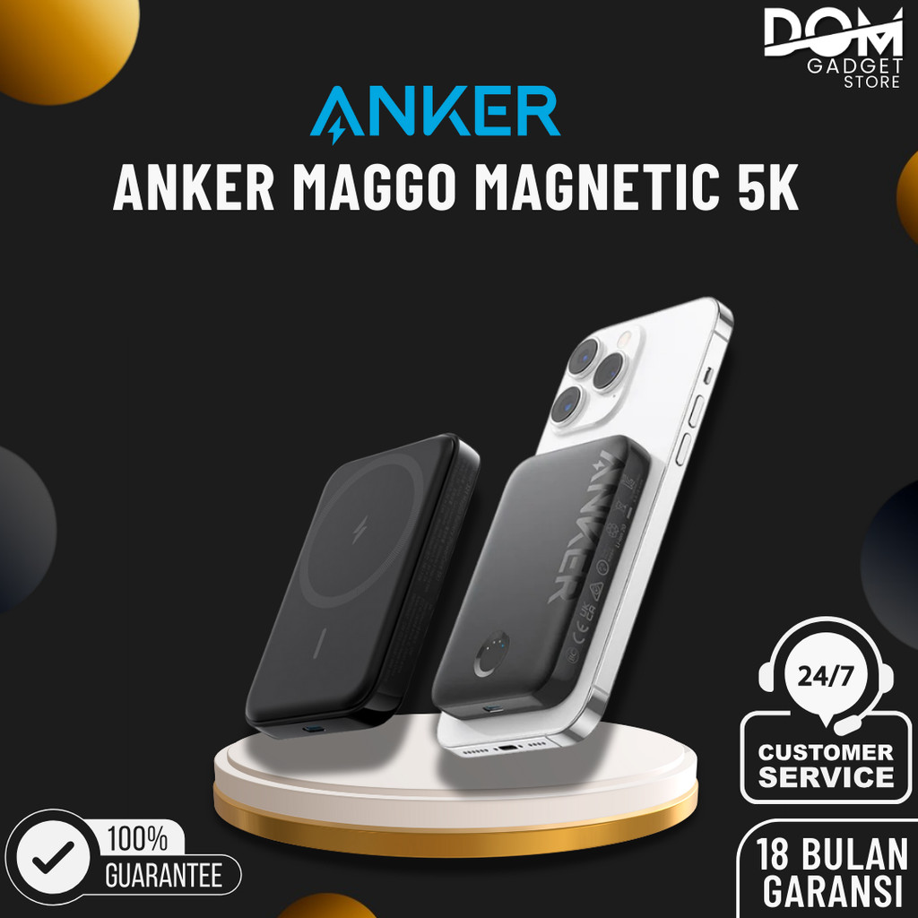 Powerbank Anker 321 MagGo Powercore Magnetic 5k – Garansi Resmi Anker