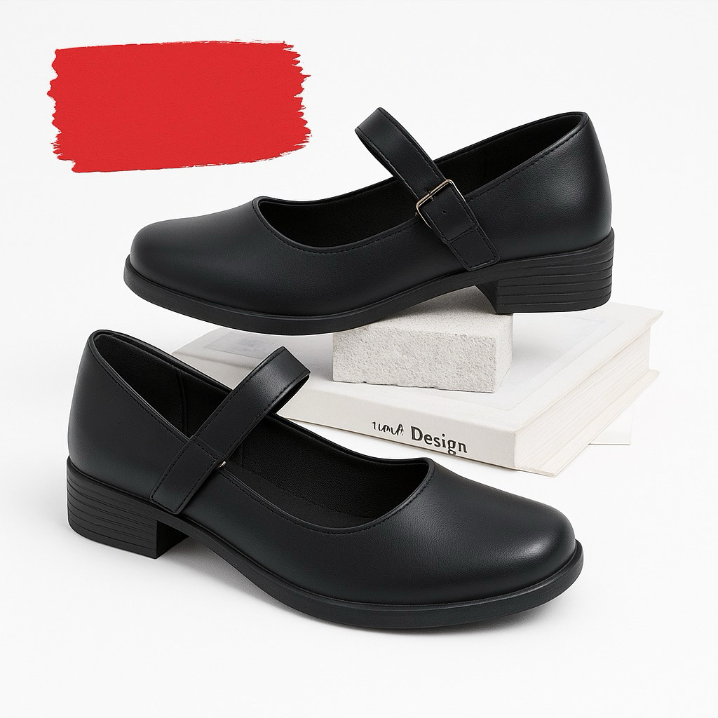 Sepatu Paskibraka wanita | Sepatu formal hitam sekolah SD SMP SMA | Fantofel Sekolah Cewek