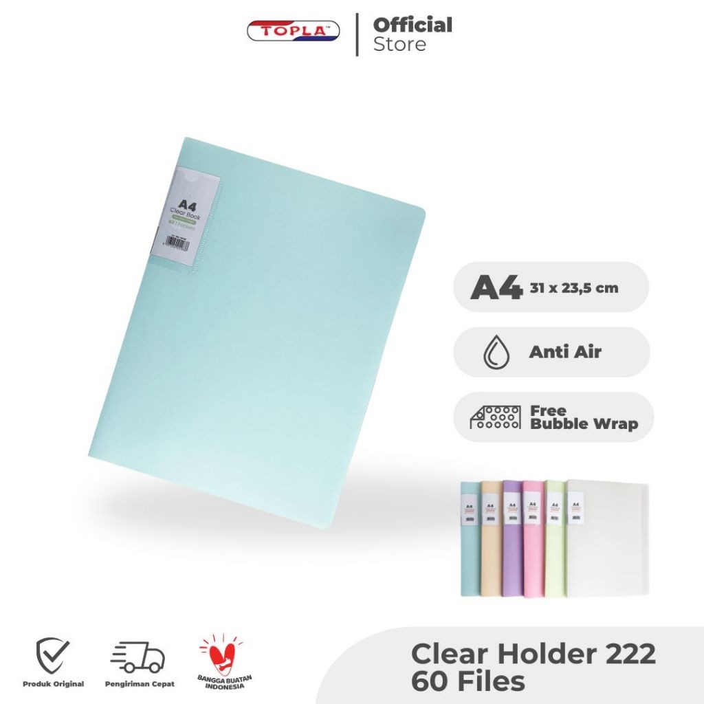 

Clear Holder 222 Dokumen keeper file folder kertas berkas ukuran A4