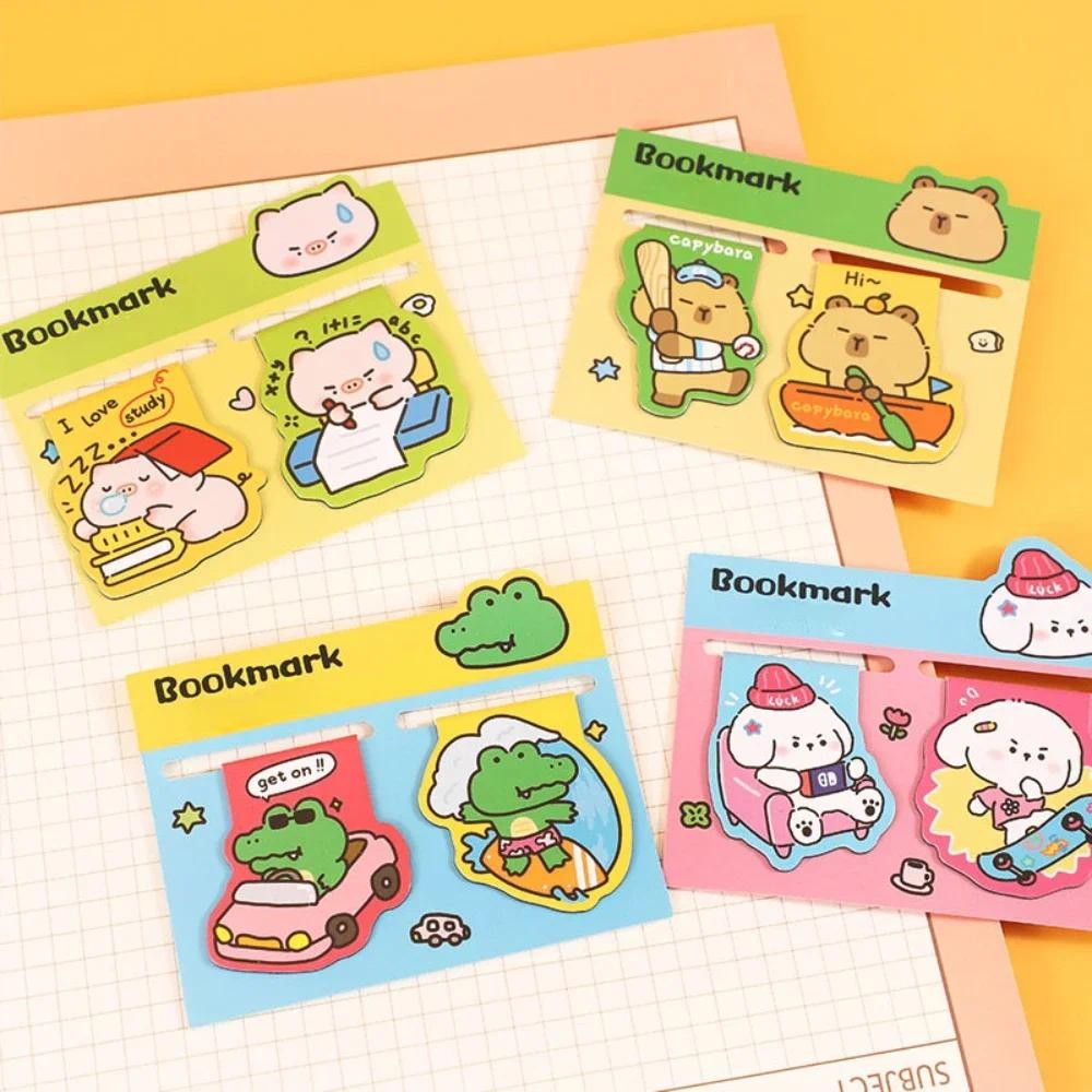 

2pcs/set Creative Magnetic Bookmarks Cartoon Bookmark Kawaii Stationery Cute Book Lover Gifts Student Reading Accessories