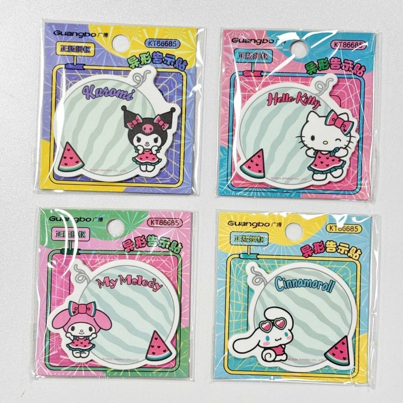

24pcs/lot Sanrio Kuromi Cinnamoroll Melody Kitty Memo Pad Creative N Times Stationery Label Notepad Bookmark Post School Supply