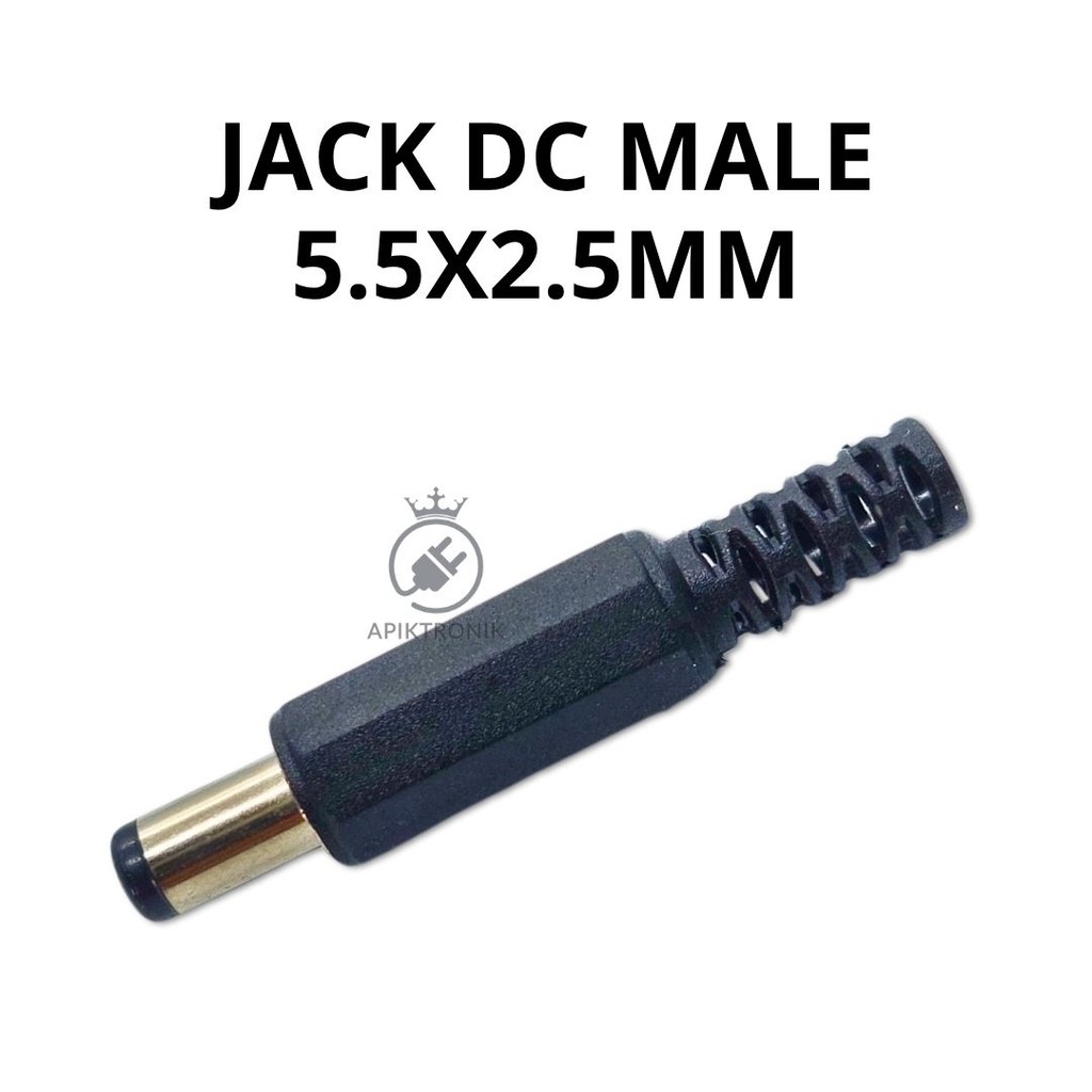 Jack DC Male Ukuran 5.5x2.5mm – Konektor DC Jantan HTB