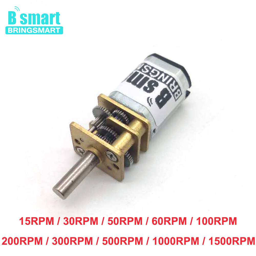 N20 DC Gear Motor 3V 6V 12V With 15-1500RPM Reverse Gearbox CW CCW Control Low Noise Electric Motors