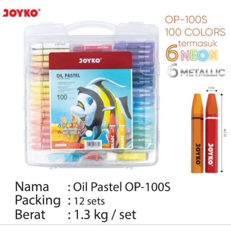 

Crayon Joyko/Oil Pastel Joyko 100 Warna ( 1 set )
