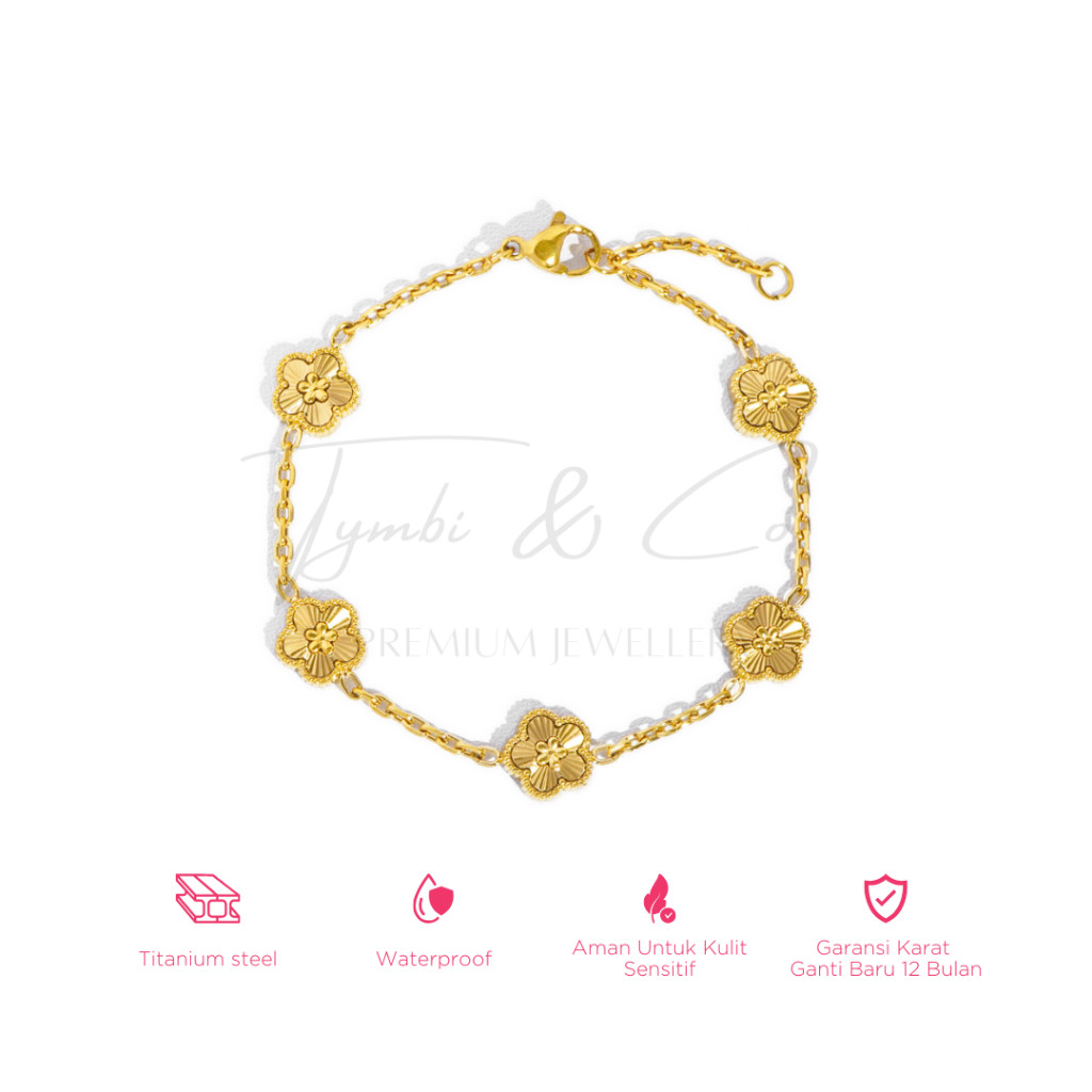 Tymbi&Co - Nia Bracelet | Gelang Bunga Anti Karat Titanium