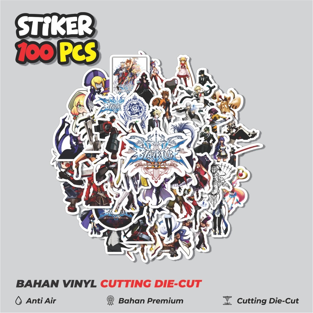 

Terbaru! 50 pcs Stiker Game Series Blaz Blue Karakter Mix 7 Dekorasi Lucu Kreatif untuk Notebook, Skateboard, HP