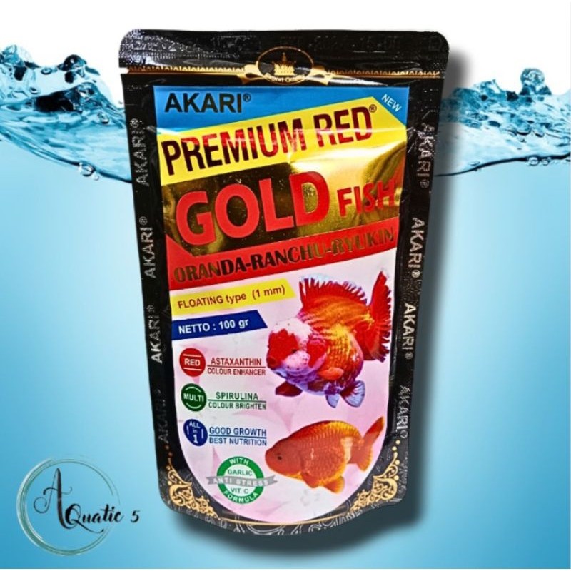 Makanan Ikan Goldfish Oranda Rancu AKARI PREMIUM RED GOLDFISH 100GR