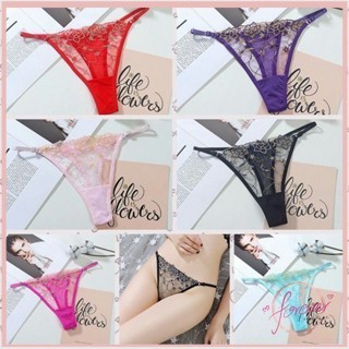 Forever_Celana Dalam Wanita G String Sexy Bordir Transparan Thong Tali Bisa Adjust Import 1270
