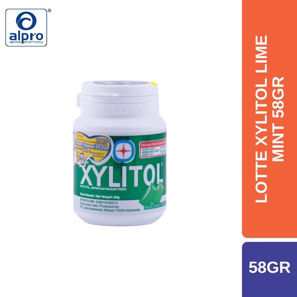 

LOTTE XYLITOL LIME MINT 58 G