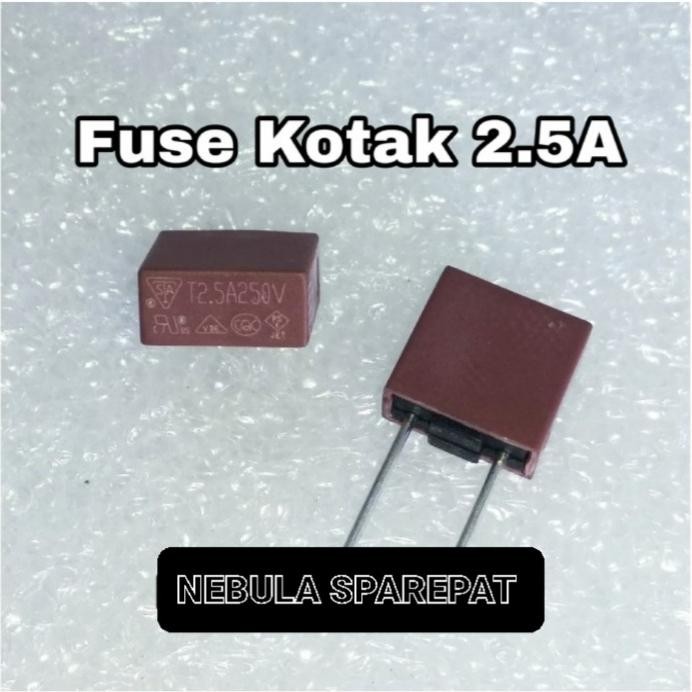 Fuse Kotak 2,5 250V Skiring Silinder Sekering PCB Bord / T2. 5A 250V