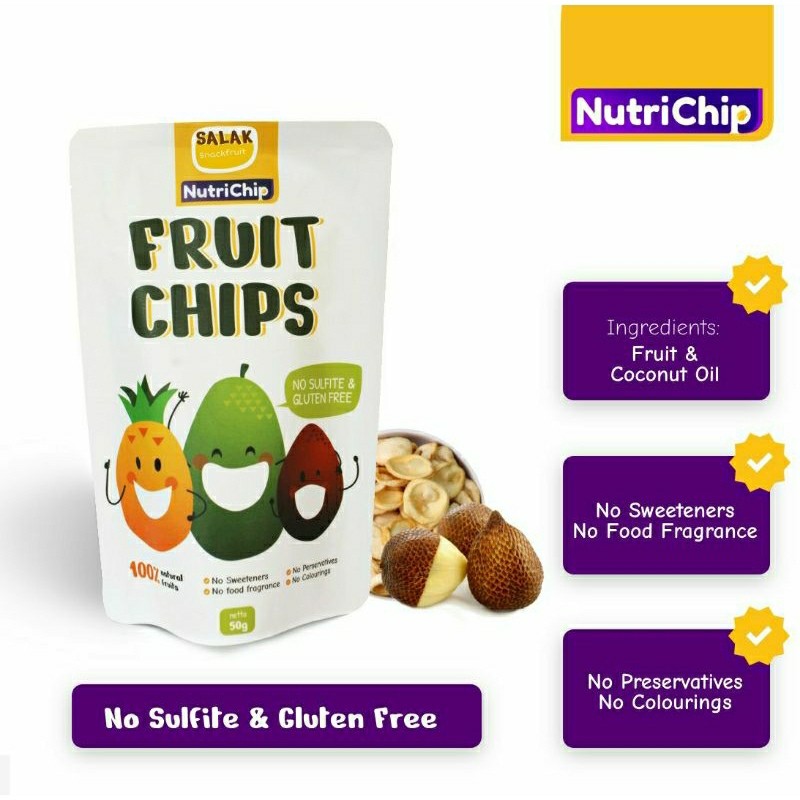 

Nutrichip SALAK Fruit Chip Keripik Kripik Buah Kering Sehat Gluten Free Jackfruit - Adwa Organic